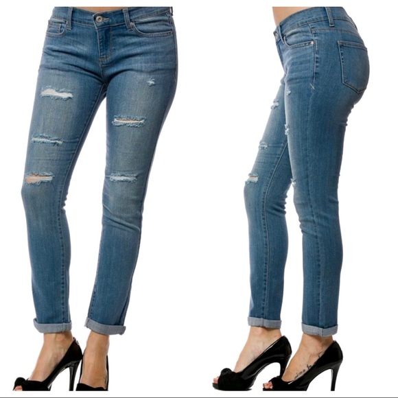 Slightly distressed skinny great fitting jeans - Picture 6 of 12